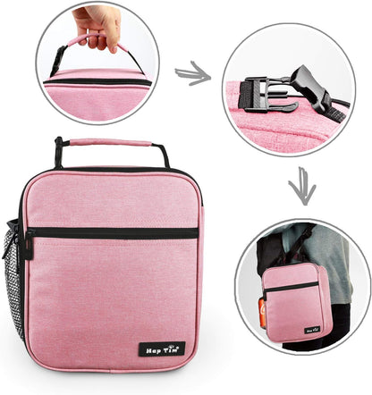 Hap Tim Kids Lunch Box for Girls Boys, Reusable Lunch Bag for Kids, Spacious Lunchbox, Insulated Lunchbag, Purple Unicorn(18654-PP)