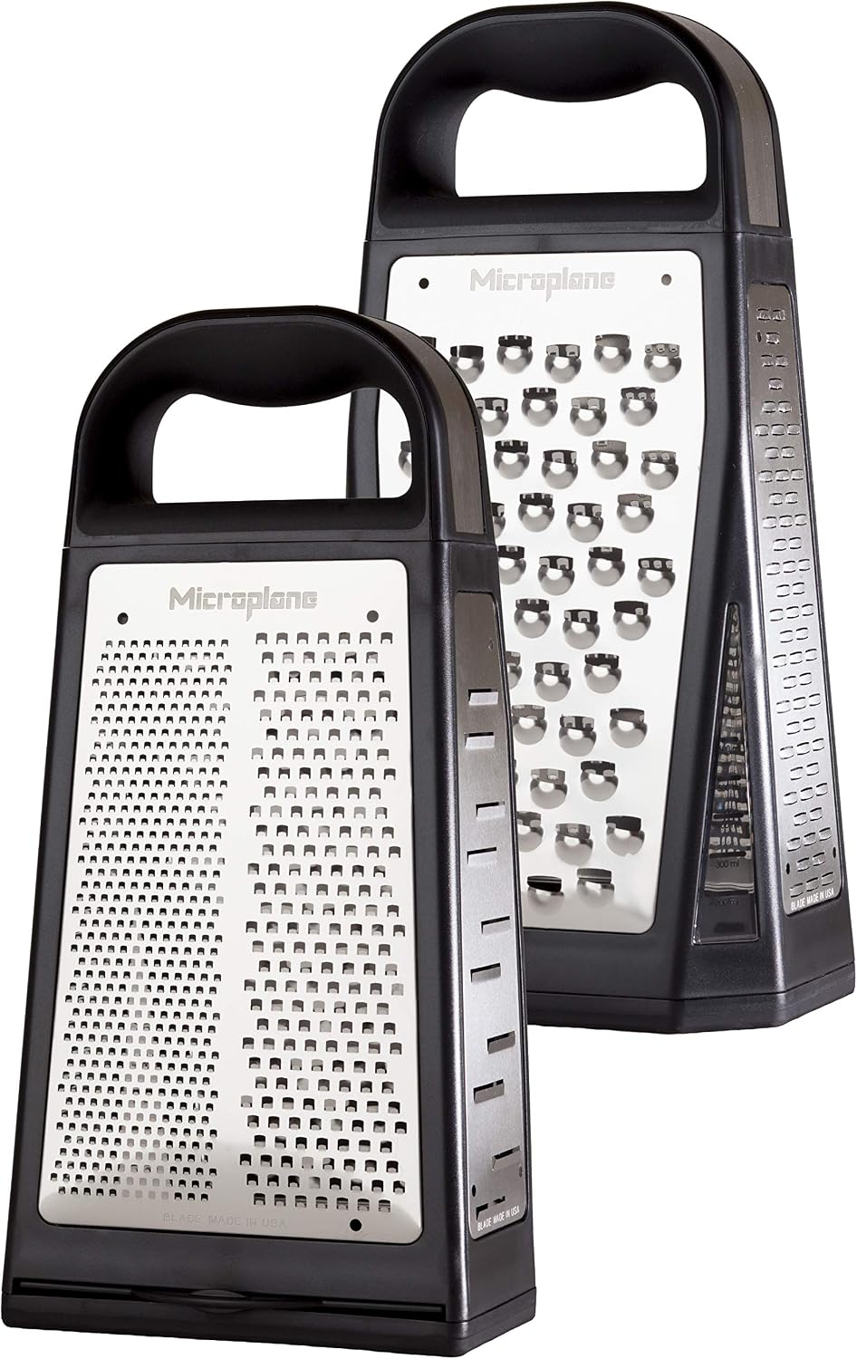 Microplane Elite Multi-Sided Grater with 5 Blade Styles: Fine, Coarse Grain, Ultra Coarse Grain, Double Edge and Wide Cut - Kitchen Grater with Stainless Steel Blades