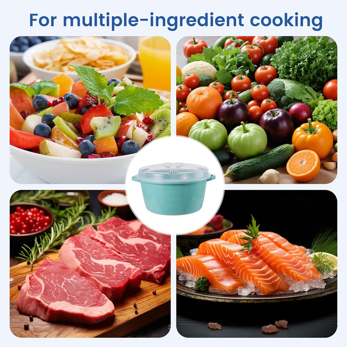 Microwave Vegetable Steamer for Cooking, 2.64 Quart