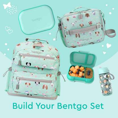 Bentgo Kids Snack - 2 Compartment Leak-Proof Bento Box Container for Snacks and Small Meals, Easy-Open Latch, Dishwasher Safe, BPA-Free for School, Daycare, & Sports - Ideal for Ages 3+ (Gray)