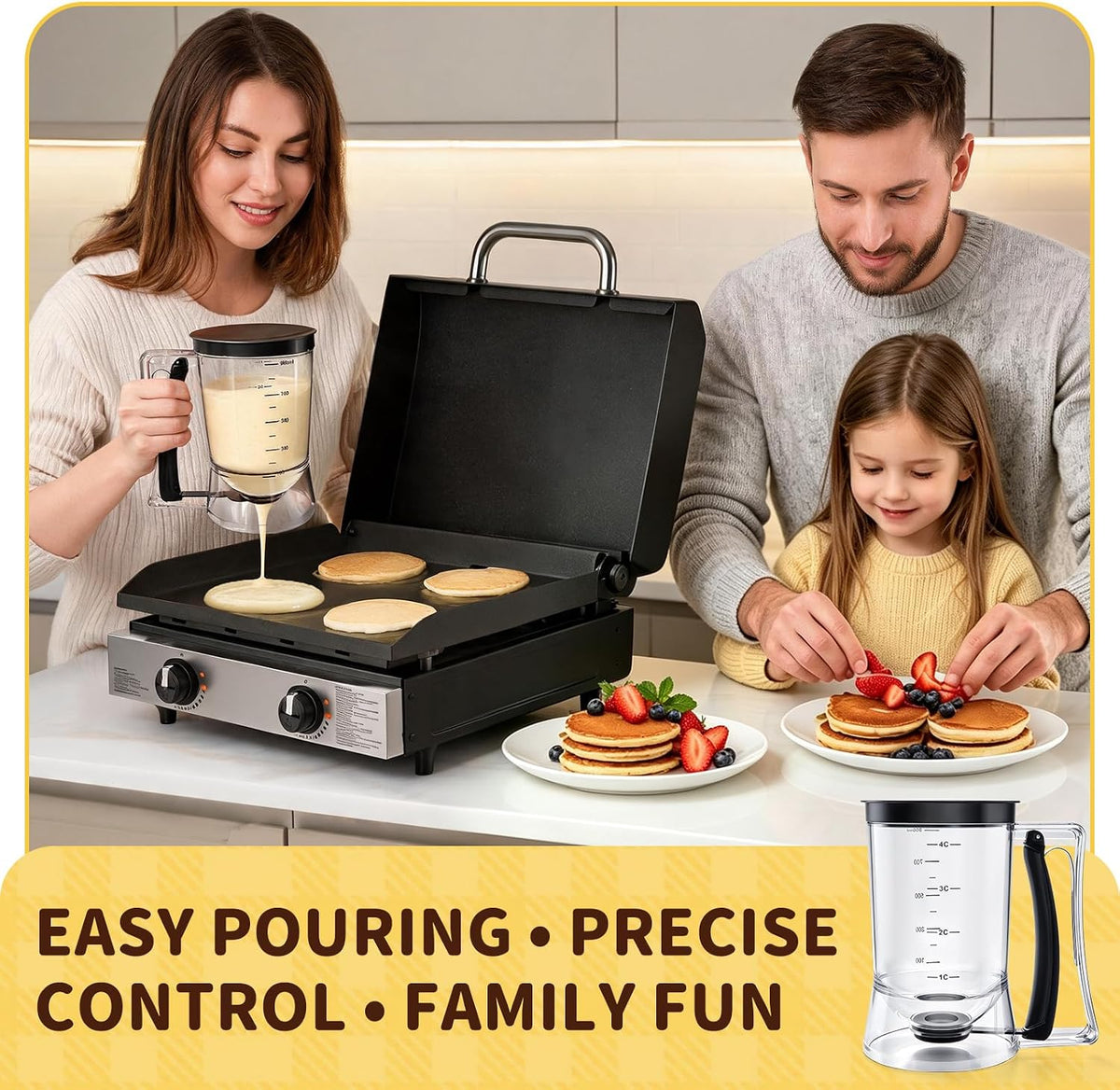 Pancake Dispenser Compatible with Blackstone, Pancake Batter Dispenser