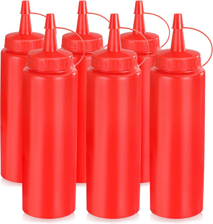 New Star Foodservice Squeeze Bottle, 12 oz, Red