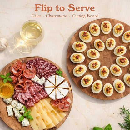 77L Deviled Egg Containers with Lid, 24-Slot Acacia Wood Deviled Egg Tray Platter for Serving and Transporting, Elegant Party & Potluck Serving Board (Black)