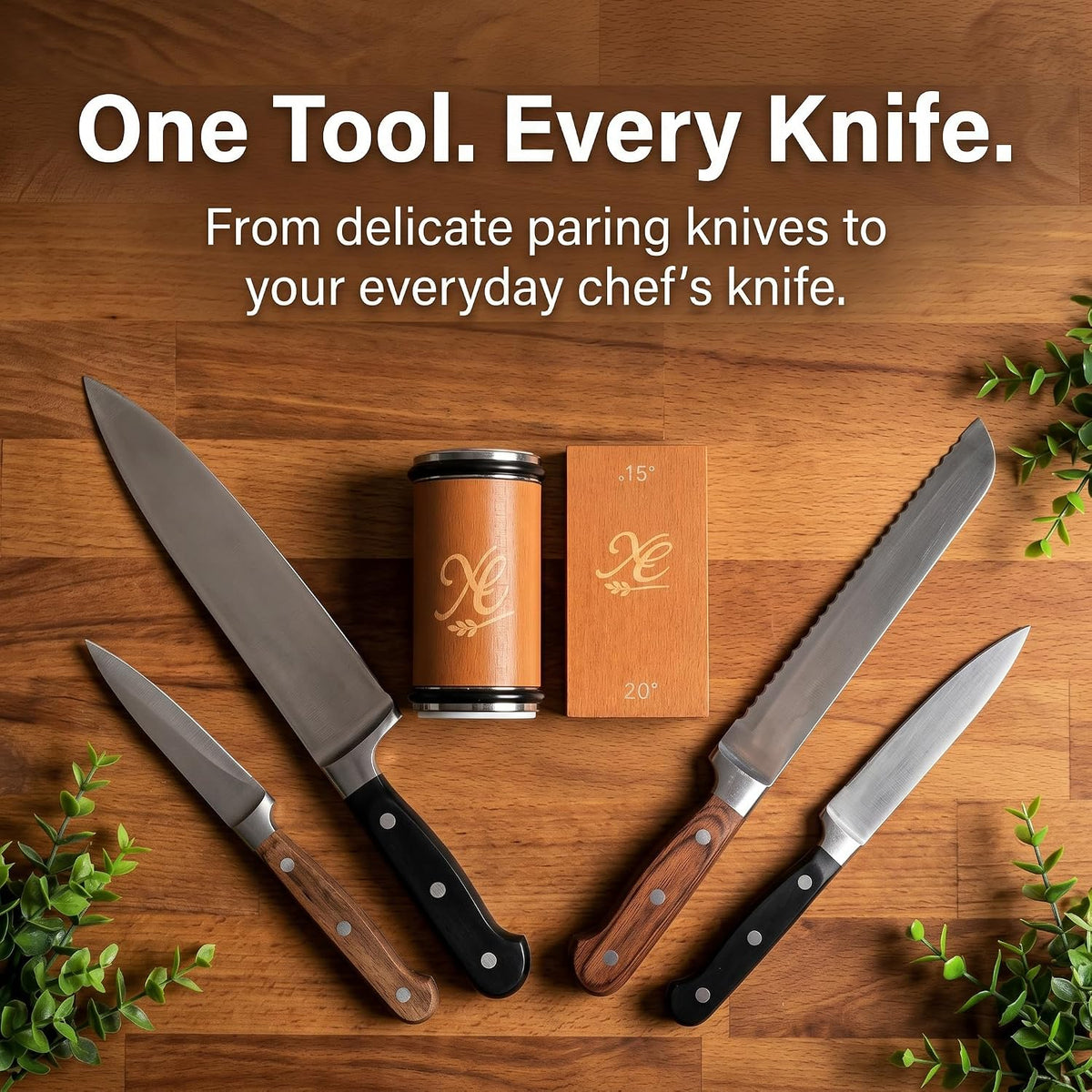 Premium Rolling Knife Sharpener Kit – Professional Magnetic Sharpening System with Diamond Disc, 15° & 20° Angle Guides, Razor Sharp Edge for Kitchen & Chef Knives