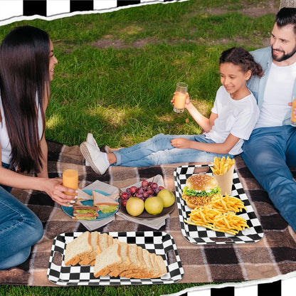 2Pcs Winter Serving Trays 16.1 x 11.1 Inch Large Melamine Christmas Trays Platters with Handles Rectangular Snowflake Melamine Dish for Serving Food Outdoor Dinner Dessert Plates Party Decorations