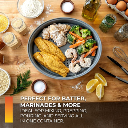 CanCooker Batter Bowl XL: Collapsible, Mess-Free, Dishwasher and Microwave Safe, Chemical-Free in Vibrant Orange