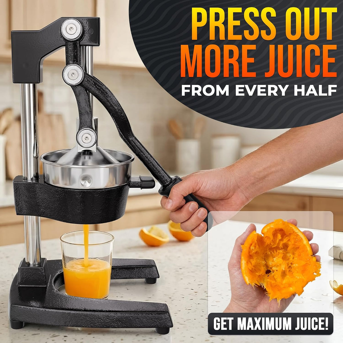 NADOBA Lemon Squeezer and Lime Squeezer, Max Extraction Citrus Hand Juicer