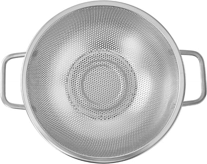 Fox Run Stainless Steel Colander, 4.7 Quart Over The Sink Pasta Strainer