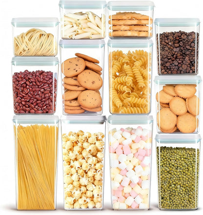 Pop Containers with Lids - Stackable Airtight Food Storage, Kitchen Pantry Storage Containers for Snacks Candy Salt Herbs Spices BPA-Free (3300ML / 3.48QT / 112OZ *3)