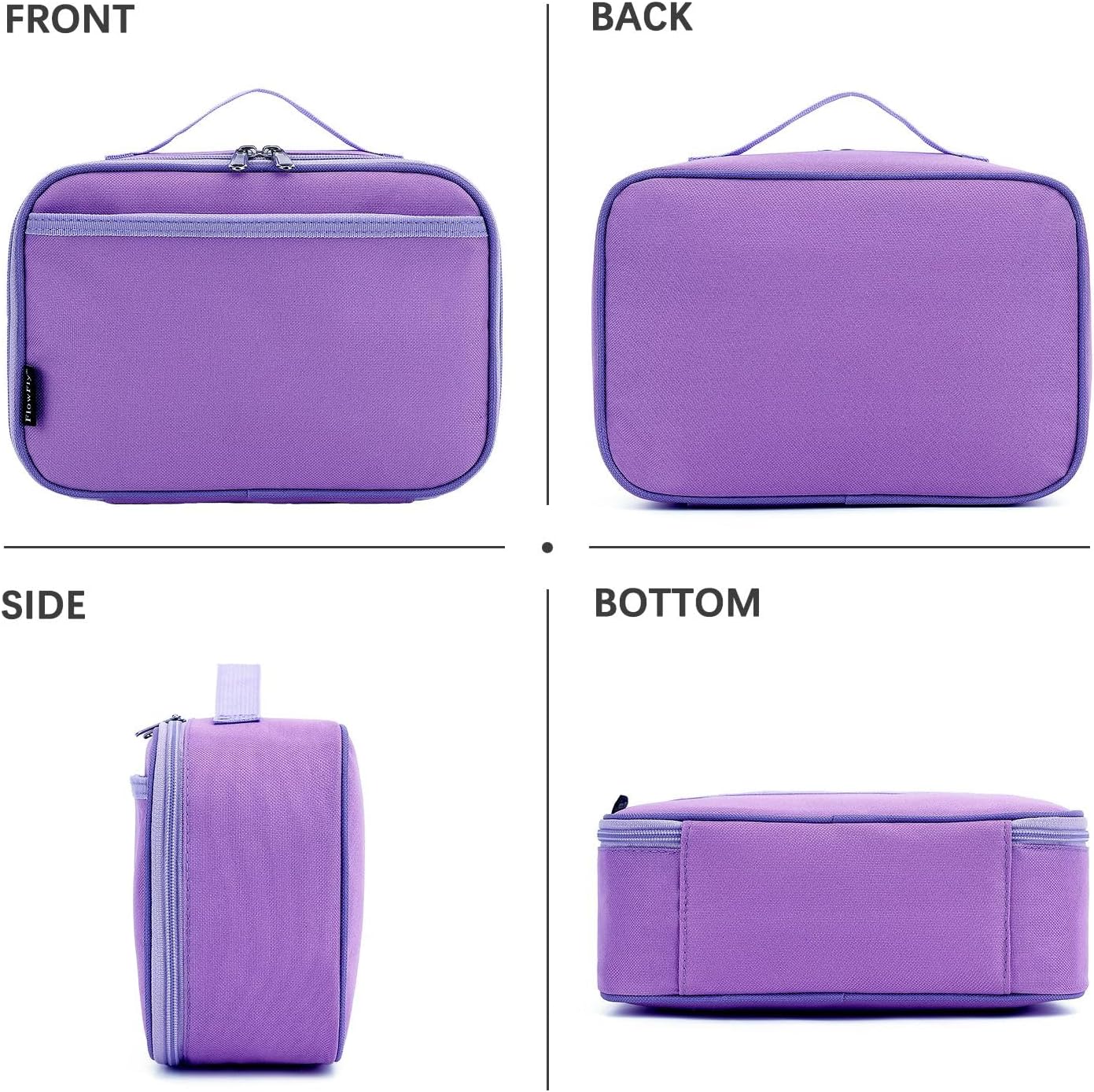 FlowFly Kids Lunch box Insulated Soft Bag Mini Cooler Back to School Thermal Meal Tote Kit for Girls, Boys, Astronaut - Colors B