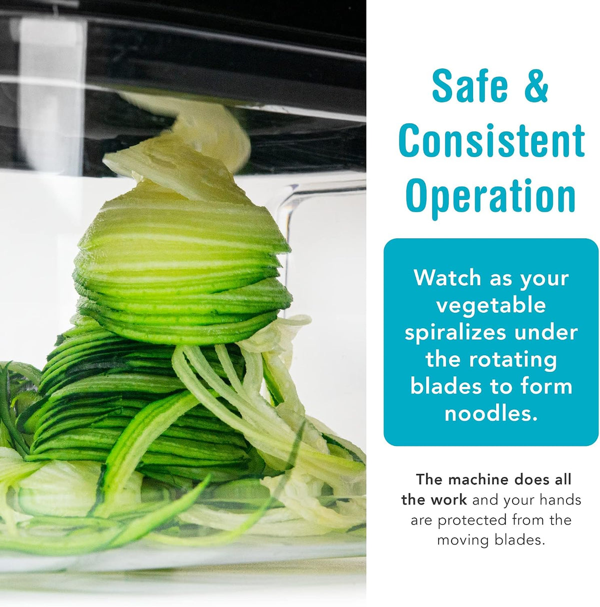 Shine Kitchen Co. SES-100 Electric Vegetable Spiralizer with No Slip Veggie Grip