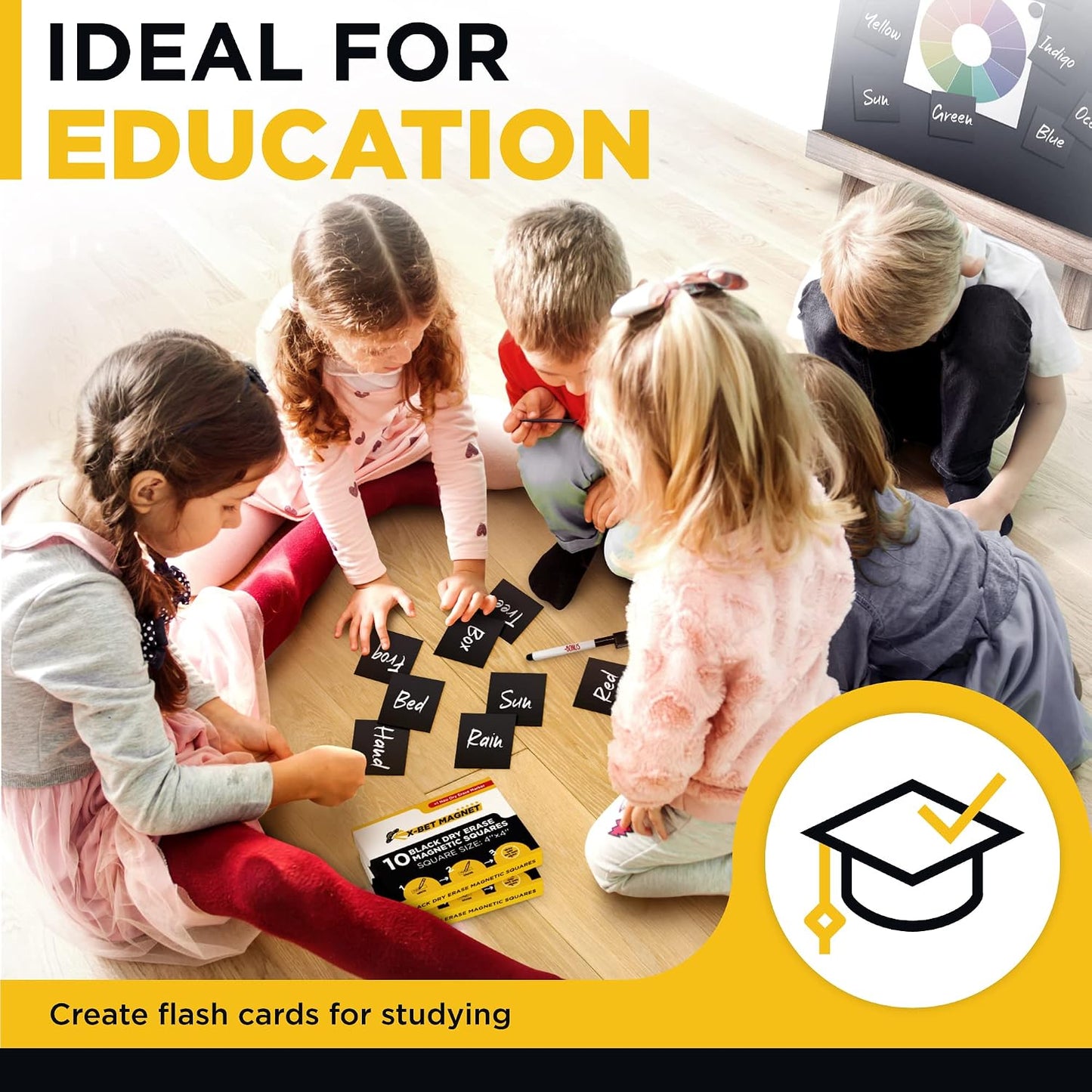 Dry Erase Magnetic Labels - Reusable Sticky Notes - Notepads for Refrigerator - Dry Erase Magnet Sheets - Blank Magnet Stickers to Write On - Magnets for Whiteboard Classroom Fridge