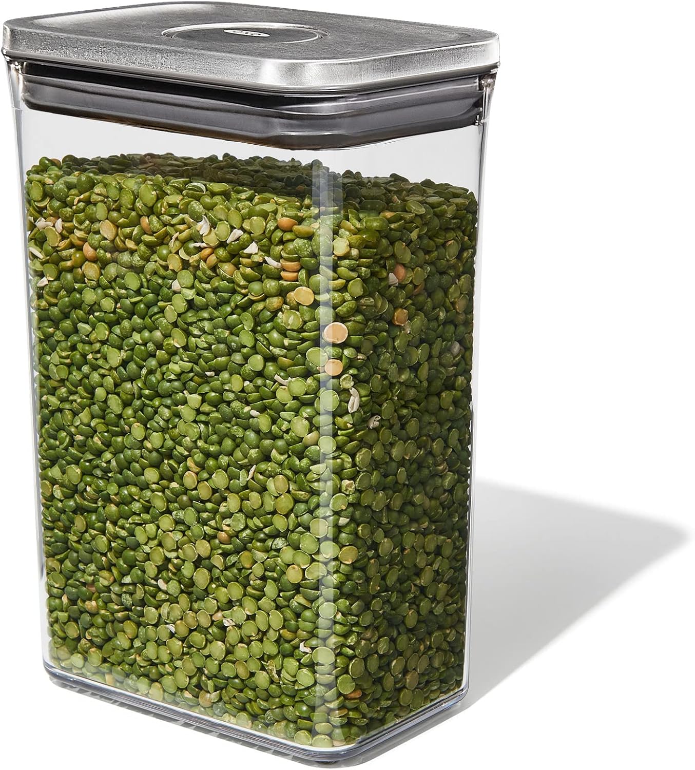 OXO Steel POP Container Big Medium Square - 4.4 Qt for Flour, Sugar and More,Grey