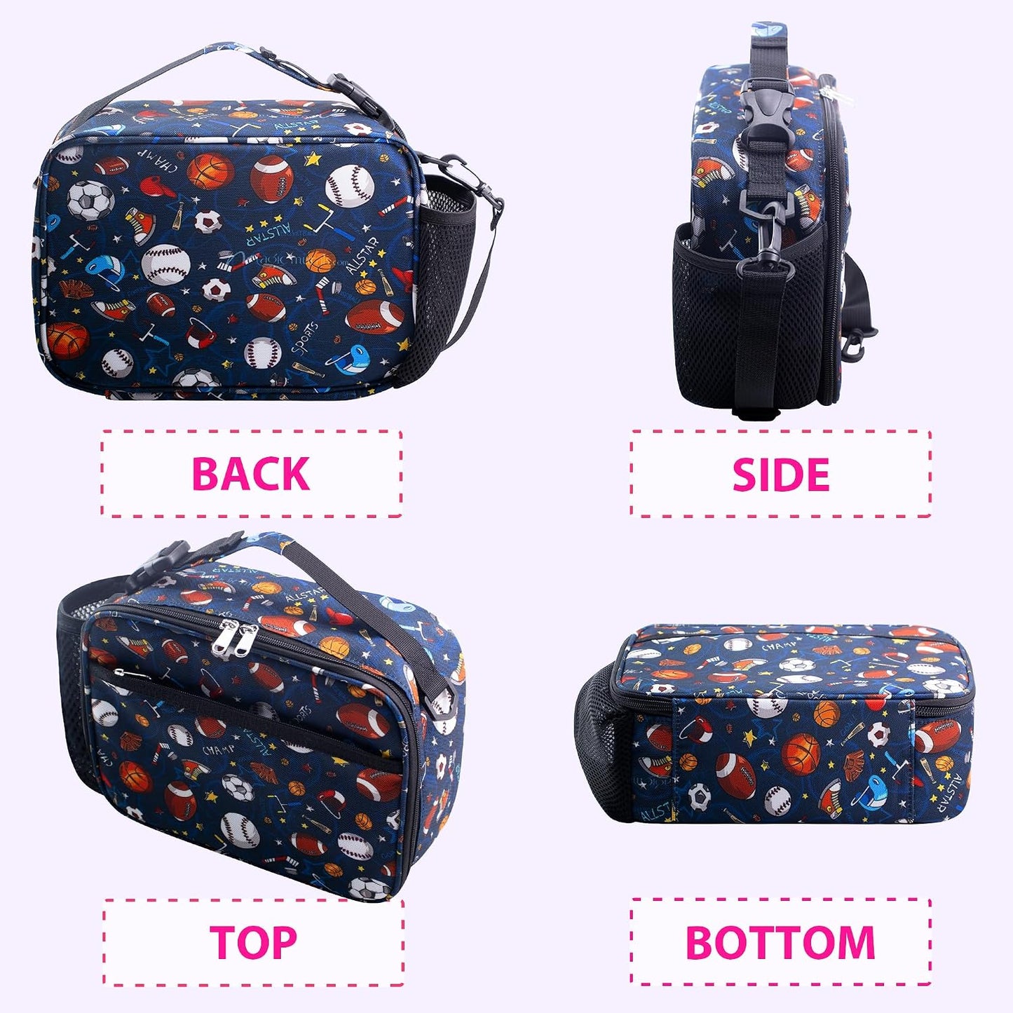 RLGPBON Kids Lunch Bag,Insulated Lunch Box for Girls,Lunch Bag Toddler Teen,School Daycare Cute Travel bags