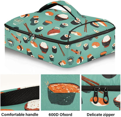 Casserole Carriers for Hot or Cold Food Reusable Casserole Dish Carrier Insulated Thermal Large Capacity Durable Perfect for Party Camping Family Gatherings Yellow Fish - Colors A