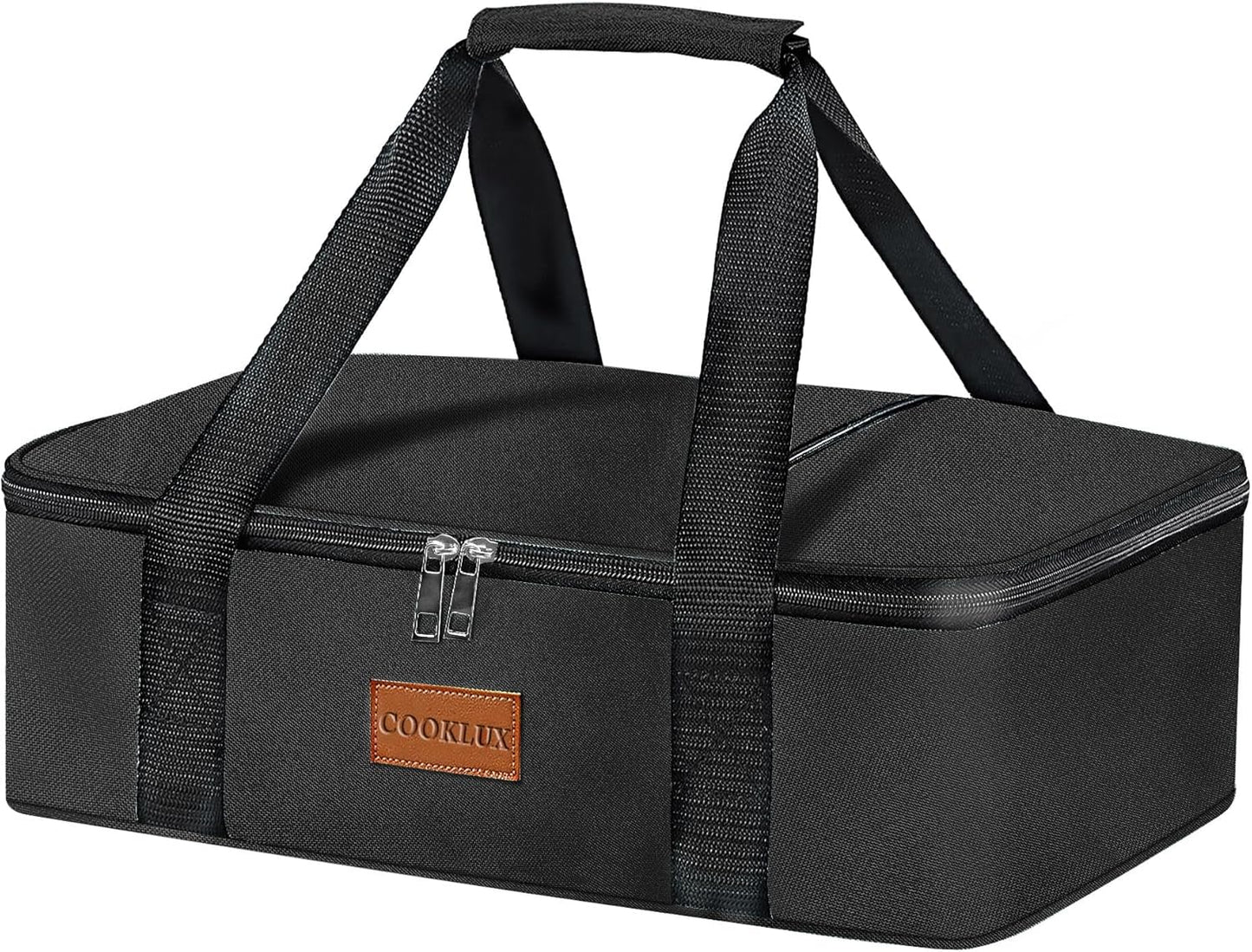 Insulated Casserole Carrier 9x13 Inch, Durable Nylon, Leak-Proof Casserole Dish Carrier, Casserole Carriers for Hot or Cold Food (Christmas)