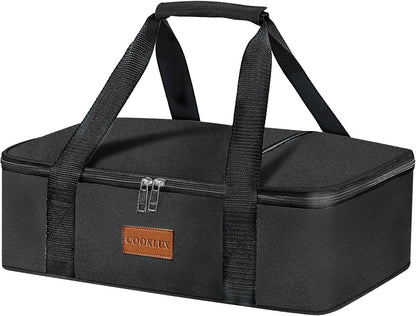 Insulated Casserole Carrier 9x13 Inch, Durable Nylon, Leak-Proof Casserole Dish Carrier, Casserole Carriers for Hot or Cold Food (Christmas)