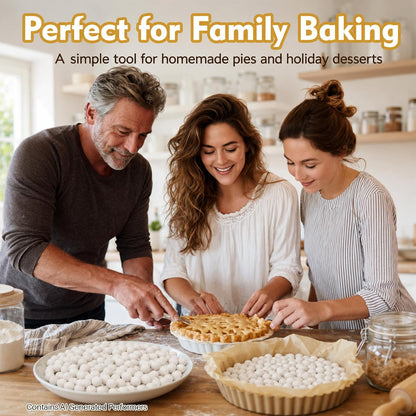 RAINFLOW Ceramic Pie Weights for Blind Baking - 1 LB Reusable Baking Beans