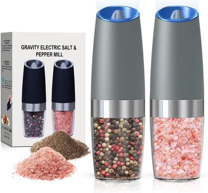 Battery Operated Salt And Pepper Grinder Set 2 Pack (Black)