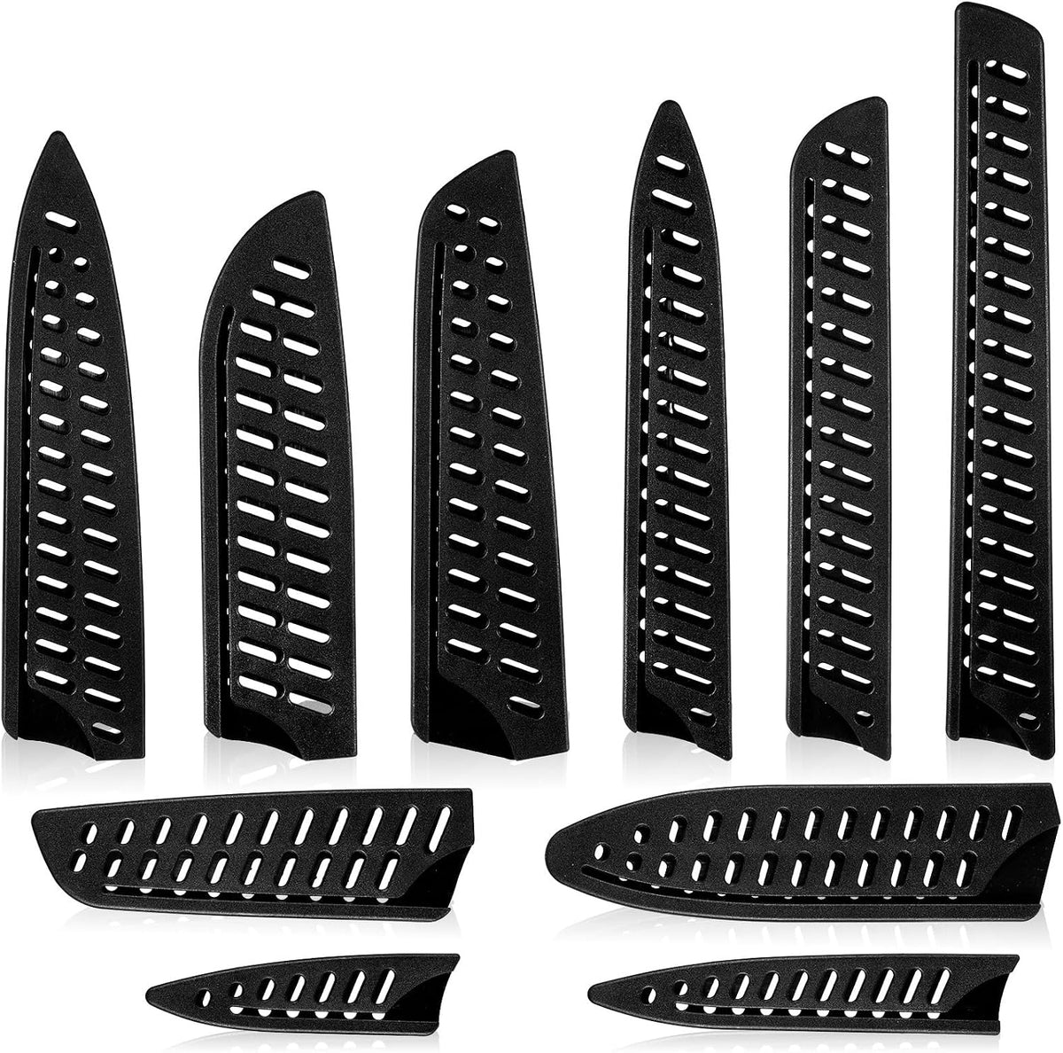 10 Pcs Black Knife Sheaths for Kitchen Universal Knife Guards Set