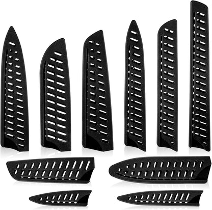 10 Pcs Black Knife Sheaths for Kitchen Universal Knife Guards Set