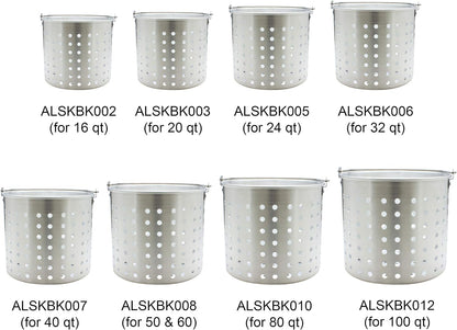 Thunder Group 16-Quart Aluminum Steamer Basket Fits ALSKSP003