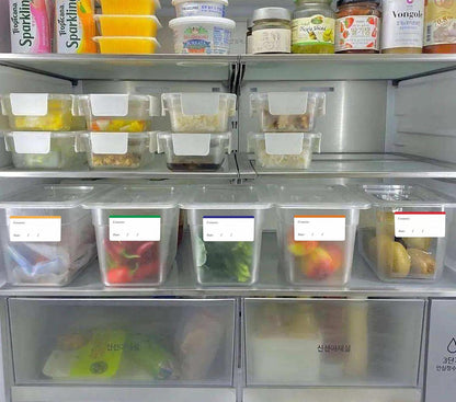 Hybsk Removable Freezer Food Labels for Jars Easy Peel Off - Frozen Food Storage Labels that Leave No Sticky Residue After Use (Type 2)
