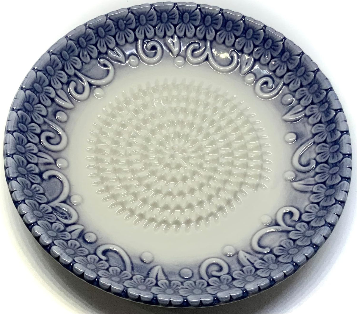 BonCera, Premium Ceramic Garlic Grater Plate Set - Purple Embossed