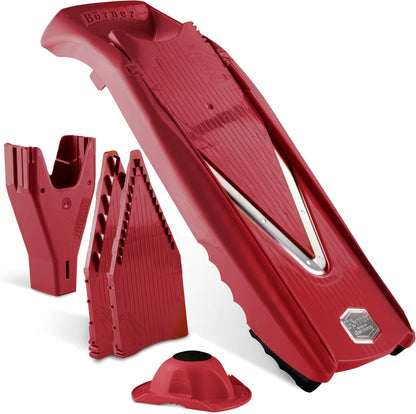 Börner Mandoline Slicer V5 (Basic Set) • Vegetable V-Slicer for Slices in 4 Thickness Settings • Stainless Steel V-Blade • Adjustable Kitchen Slicer for Vegetables & Fruits • Color: Green