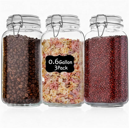 Glass Food Storage Jars 37 oz Set of 6,Glass Storage Containers Clear Glass Food Canister with Bamboo Lid Airtight For Serving Tea, Coffee, Flour, Sugar, Candy, Cookie, Spice and More (Square)