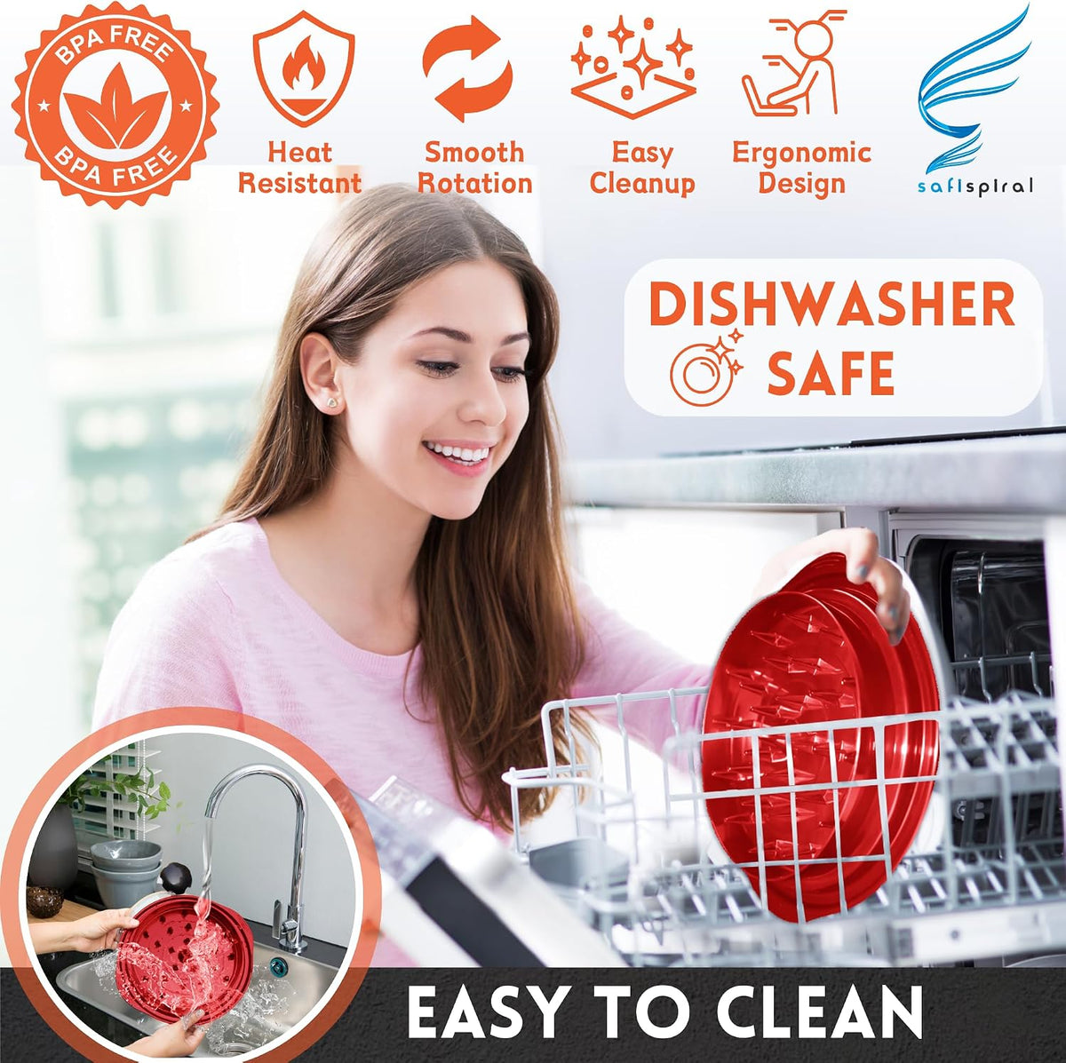 Chicken Shredder Tool Twist Large – 10.2 Inch Non Slip Meat Shredder with Removable Tray- BPA Free, Dishwasher Safe, Heat Resistant Chicken Breast Shredder with Handle & Serving Tong