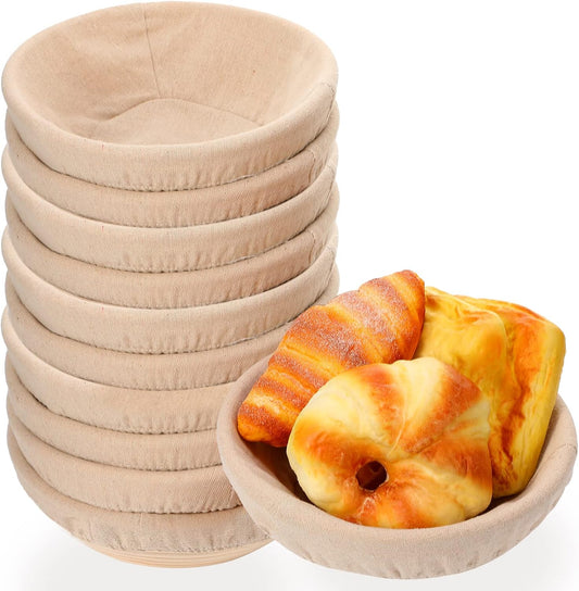 Ziliny 6 Pcs Banneton Bread Proofing Baskets for Sourdough,9 Inch,Round