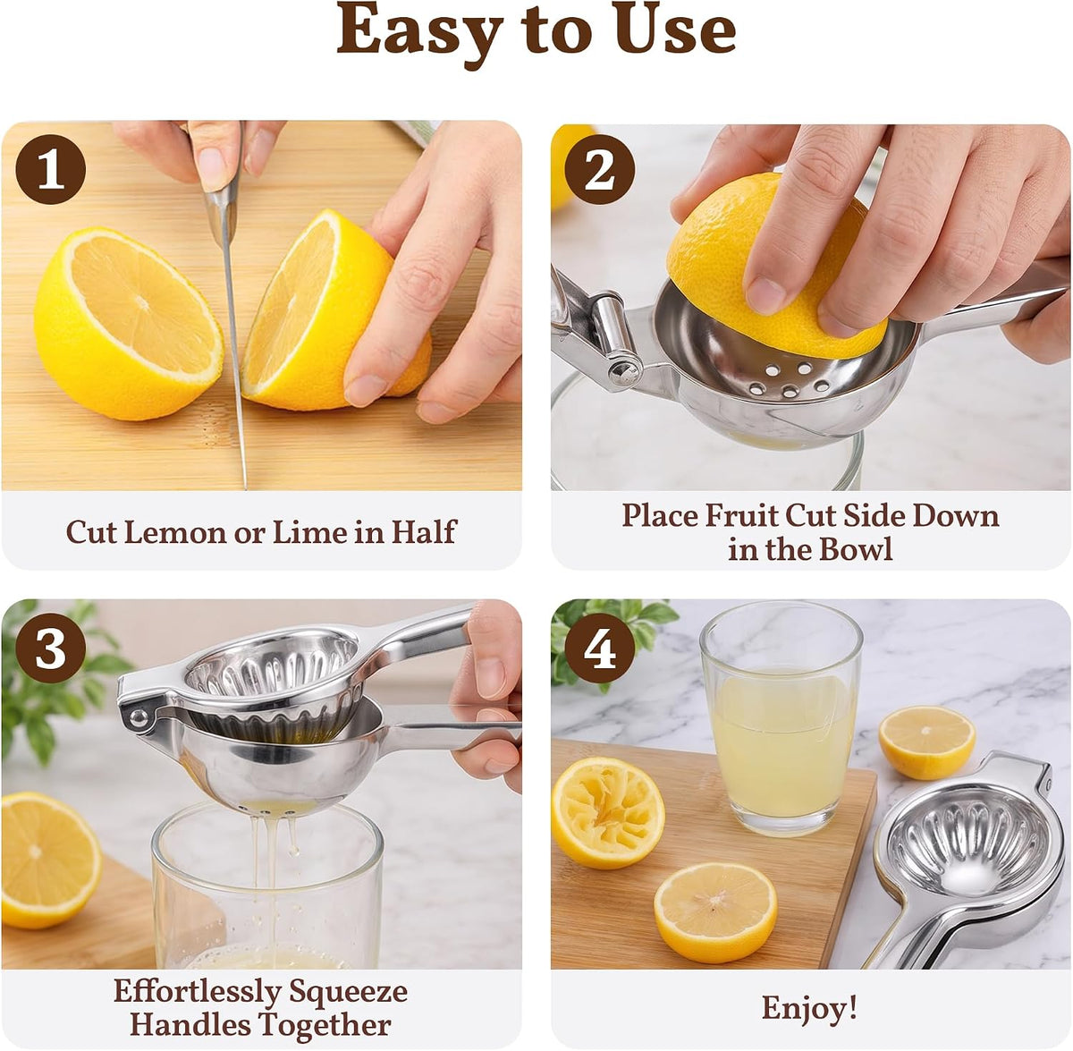 Lemon Squeezer, Easy-Press, Manual Juicer for Limes, Citrus