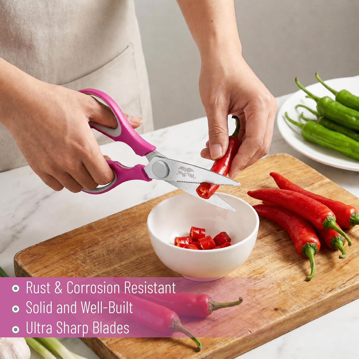 Mr. Pen- All Purpose Kitchen Shears with Protective Sheath, 8 Inch