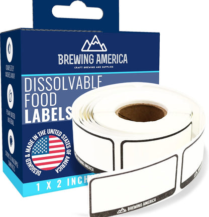 Dissolvable Food Labels for Food Containers - 250qty Made in USA - 1x2 Inches - Wash-Off Labels for Meal Prep, Pantry, Freezer and Mason Jars – No Scrubbing, No Residue - Teal