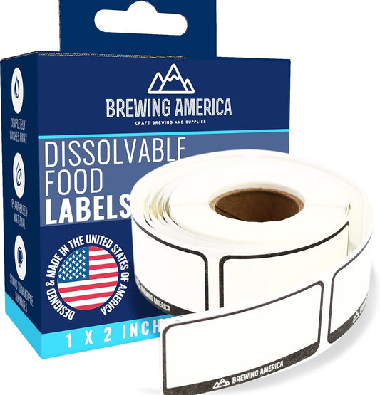 Dissolvable Food Labels for Food Containers - 250qty Made in USA - 1x2 Inches - Wash-Off Labels for Meal Prep, Pantry, Freezer and Mason Jars – No Scrubbing, No Residue - Teal