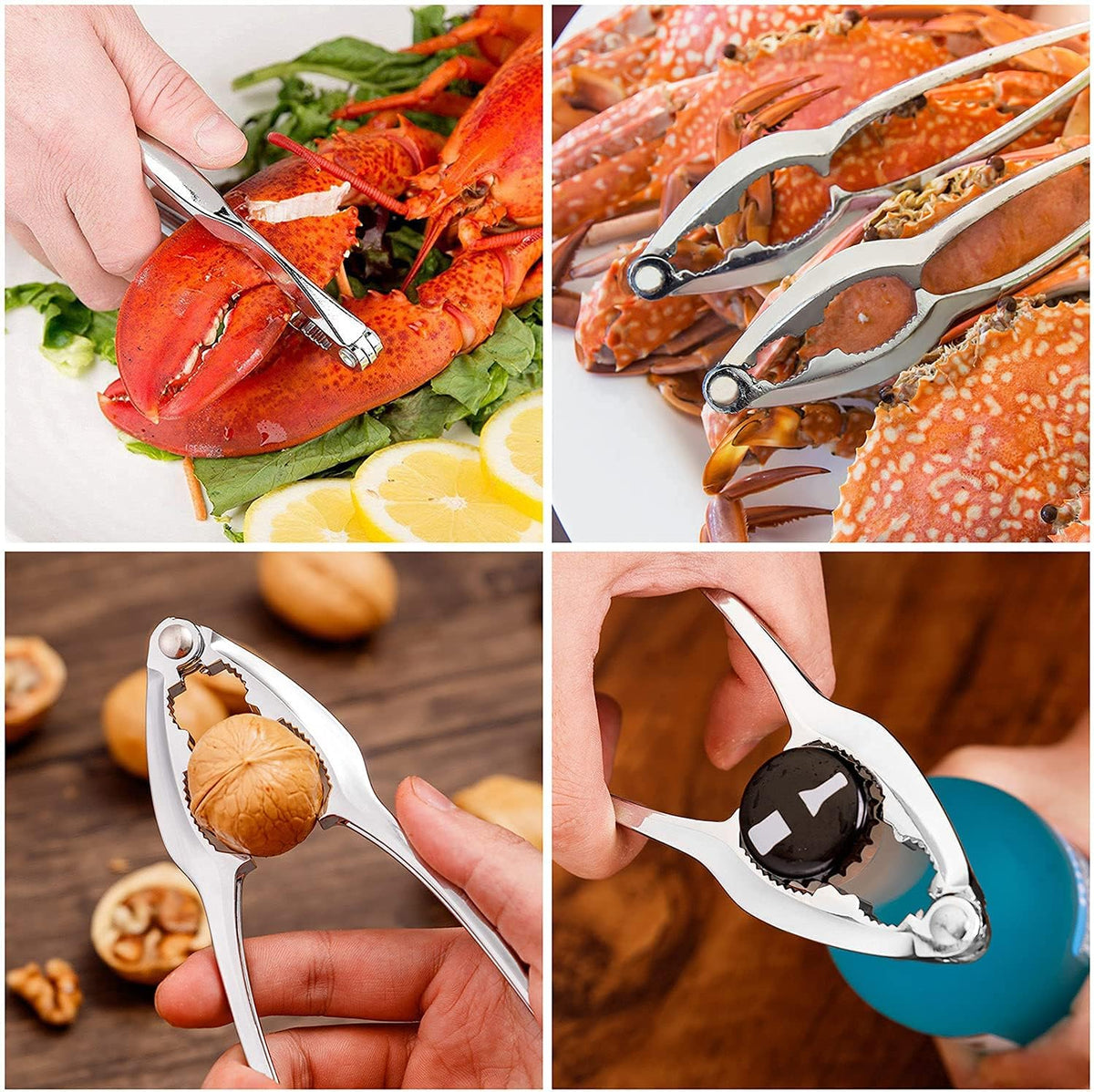 12 Pcs Crab Crackers and Tools, Lobster Crackers, Seafood Cracker Tools
