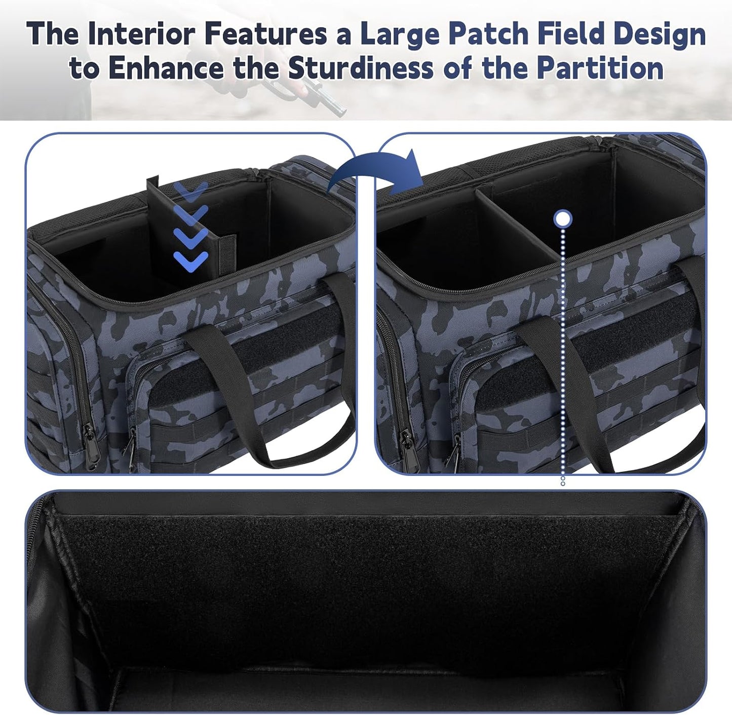 Tactical Pistol Range Bag, Gun Range Bag for Handguns, Shooting Duffle Range Pistol Bag with 6X Magazine Slots, Extra Pockets for Ammo and Essentials