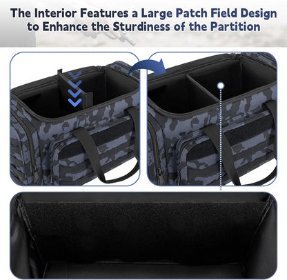 Tactical Pistol Range Bag, Gun Range Bag for Handguns, Shooting Duffle Range Pistol Bag with 6X Magazine Slots, Extra Pockets for Ammo and Essentials