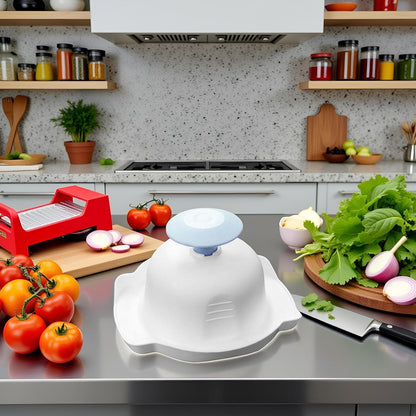 Blue Food Safety Holder for Mandolin Slicer,Finger Anti-Cut Protectors for Vegetable Grater, Peelers and Slicers, Food Slicer Cutter Finger Guard for Mandoline Slicer, Grating and Slicing Tools