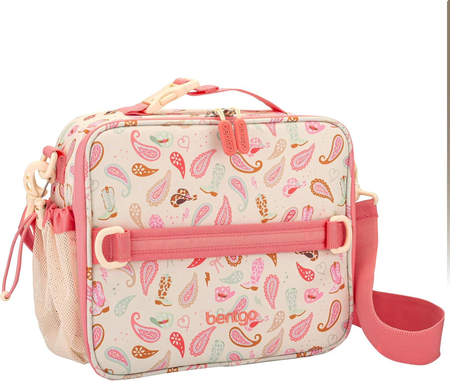 Bentgo Kids Lunch Bag - Durable, Double-Insulated Lunch Bag for Kids 3+; Holds Lunch Box, Water Bottle, & Snacks; Easy-Clean Water-Resistant Fabric & Multiple Zippered Pockets (Mermaid)