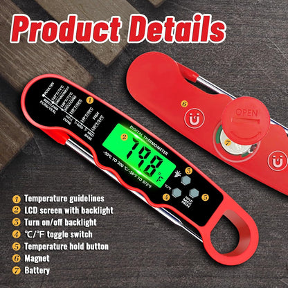 Meat Thermometer Digital, Instant Read Digital Meat Thermometer