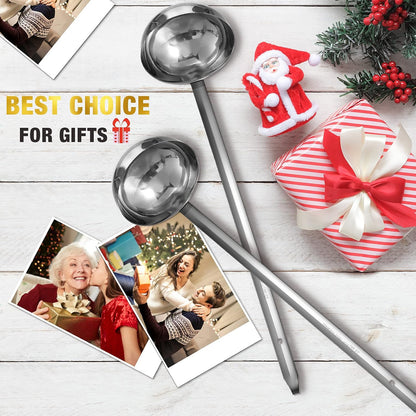 meekoo Stainless Steel Ladles Soup with Long Handle, 6oz
