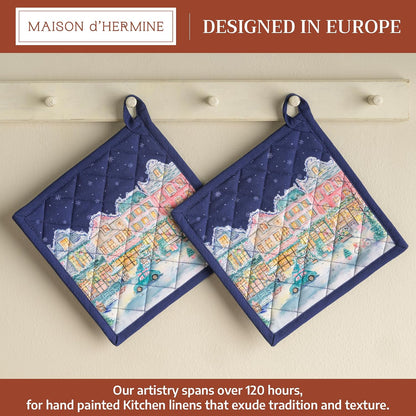 Maison d' Hermine Pot Holders 100% Cotton Potholders (8" x 8") - Colors B