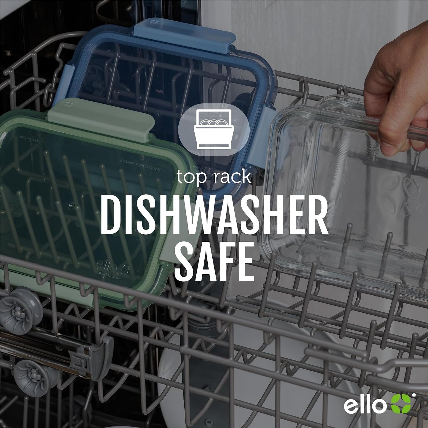 Ello Color Lock Glass Meal Prep Sets Leak-Proof Glass Food Storage Containers with Airtight BPA-Free Plastic Lids, Dishwasher, Microwave, and Freezer Safe