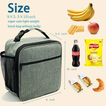 Kulle Astronaut Lunch Box for Boys, Insulated Kids Lunch Bag with Freezable Compartment, Thermal Reusable Lunchbox for School, Outdoor, Daycare - Space Theme Design