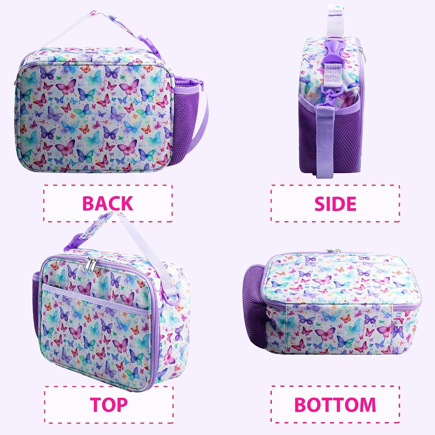 RLGPBON Kids Lunch Bag,Insulated Lunch Box for Girls,Lunch Bag Toddler Teen,School Daycare Cute Travel bags