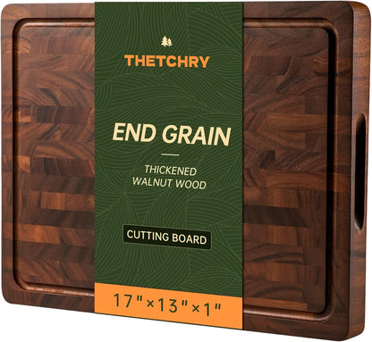 THETCHRY Teak Wood Cutting Board Set of 3 Wooden Cutting Boards for Kitchen | Premium Teak Wood • FSC Certified • Deep Juice Groove • Built-In Handles • Non-Slip Feet • 3 Practical Sizes • Gift-Ready Box