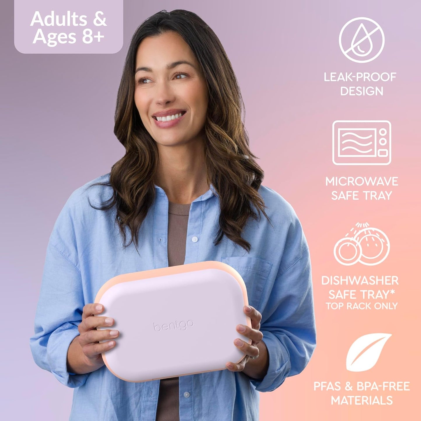 Bentgo Chill Max Leak-Proof XL Lunch Box - Included Ice Pack Keeps Food Cold; 5-Cup Capacity for Adults & Ages 8+, 3 or 4 Compartment Bento Box, BPA-Free, Dishwasher Safe (Bone & Glacier Blue)