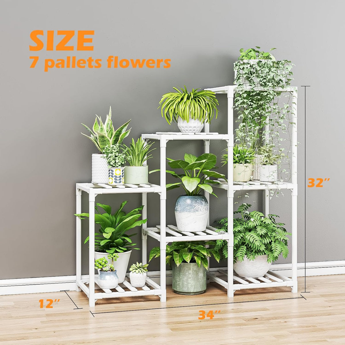 Bamworld Plant Stand Indoor Plant Shelf Outdoor Wood Plant Rack